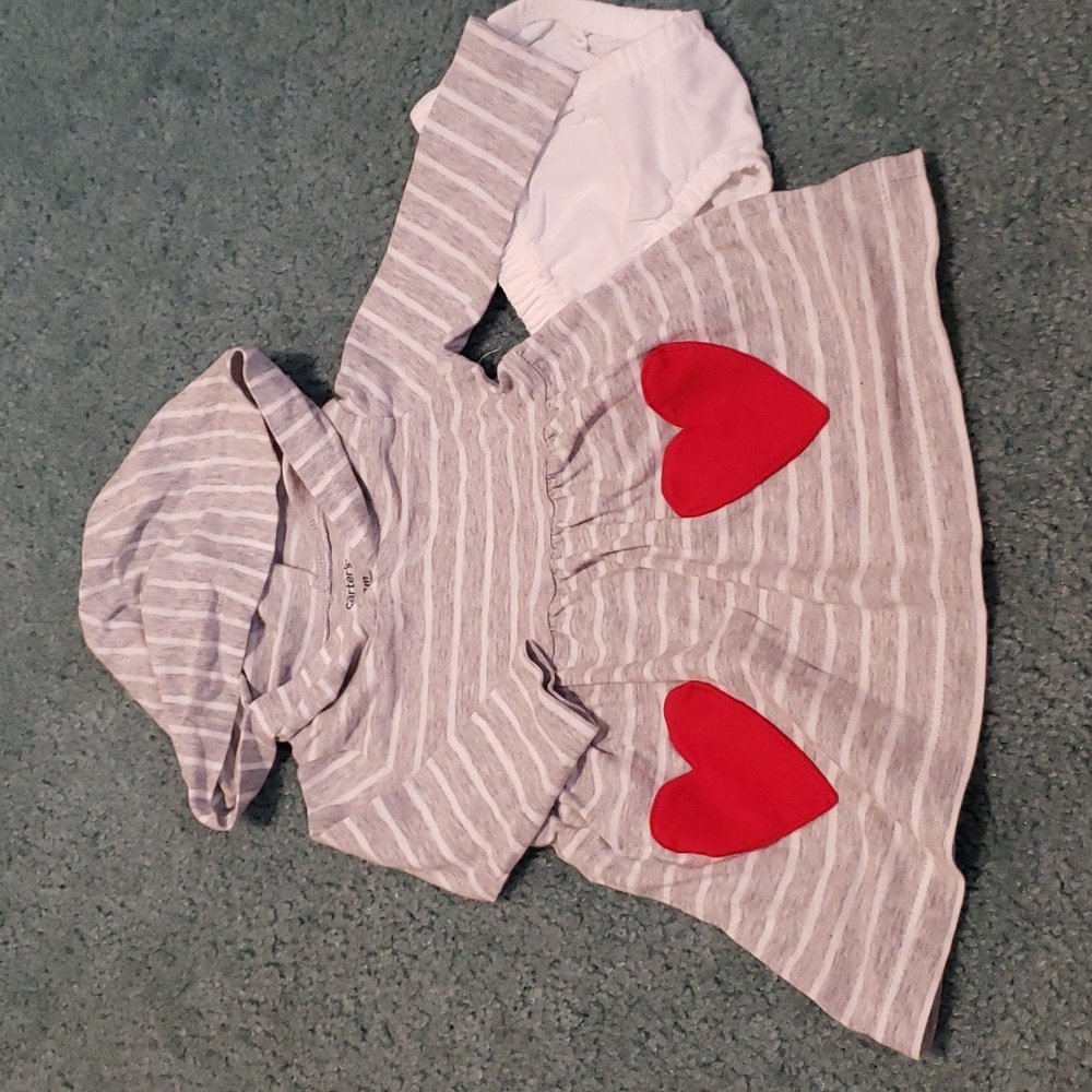 Baby girls heart pocket dress